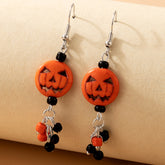 Halloween Pumpkin Long Earrings